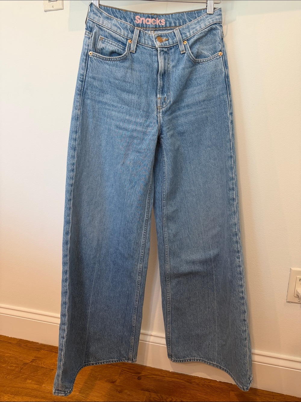 MOTHER Light Blue High-Rise Wide Leg Jeans